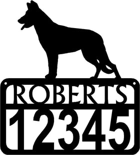 Personalized Dog Sign with Name & house numbers: Beauceron - The Metal Peddler Welcome Signs Address Sign, Beauceron, breed, Dog, House sign, Personalized Signs, personalizetext, porch