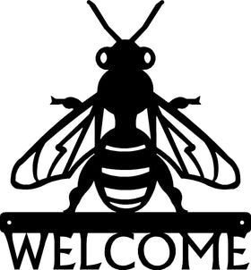 Honey Bee Welcome Sign - The Metal Peddler Welcome Signs bee, farm, honey bee, porch, Welcome sign
