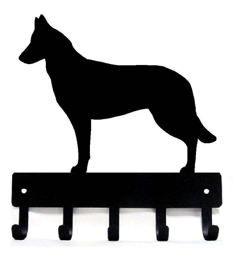 Belgian Malinois Dog Key Rack/ Leash Hanger - The Metal Peddler Key Rack Belgian Malinois, Belgian Shepherd, breed, Breed B, Dog, key rack, leash hanger
