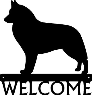 Belgian Sheepdog/ Groenendael Dog Welcome Sign or Custom Name - The Metal Peddler Welcome Signs Belgian Sheepdog, breed, Breed B, Breed G, Dog, Dog Signs, Groenendael, Personalized Signs, personalizetext, porch, welcome sign