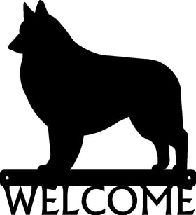 Belgian Tervuren Dog Welcome Sign or Custom Name - The Metal Peddler Welcome Signs Belgian Tervuren, breed, Breed B, Dog, Personalized Signs, personalizetext, porch, Welcome sign