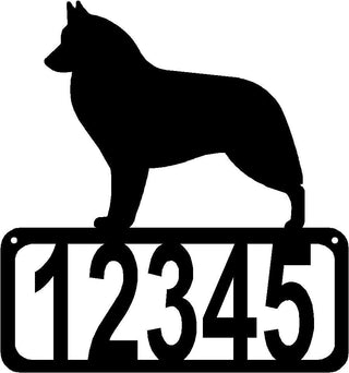 Belgian Sheepdog/Groenendael Dog House Address Sign - The Metal Peddler Address Signs address sign, Belgian Sheepdog, Belgian Shepherd, breed, Dog, House sign, Personalized Signs, personalizetext, porch
