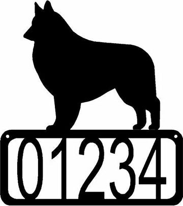 Belgian Tervuren Dog House Address Sign - The Metal Peddler Address Signs address sign, Belgian Shepherd, Belgian Tervuren, breed, Dog, House sign, Personalized Signs, personalizetext, porch