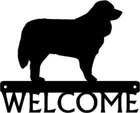 Bernese Mountain Dog Welcome Sign or Custom Name - The Metal Peddler Welcome Signs Bernese Mountain Dog, breed, Breed B, Dog, Personalized Signs, personalizetext, porch, Welcome sign