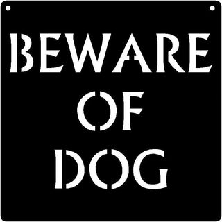 Caution Warning Signs: Beware Of Dog 11x11 - The Metal Peddler Warning Signs 00296-S-bewareDog-wall TheMetalPeddler.com