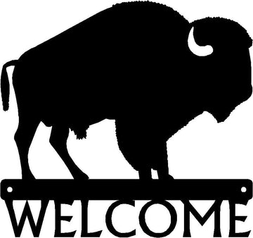 Bison/ Buffalo Welcome Sign - The Metal Peddler Welcome Signs bison, porch, ranch, welcome sign, western
