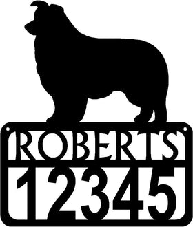Personalized Dog Sign with Name & house numbers: Border Collie - The Metal Peddler Welcome Signs Address Sign, Border Collie, breed, Dog, House sign, Personalized Signs, personalizetext, porch