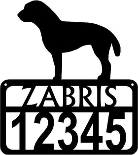 Personalized Dog Sign with Name & house numbers: Border Terrier - The Metal Peddler Welcome Signs Address Sign, Border Terrier, breed, Dog, House sign, Personalized Signs, personalizetext, porch