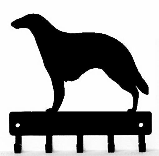 Borzoi Dog Key Rack/ Leash Hanger - The Metal Peddler Key Rack Borzoi, breed, Dog, key rack, leash hanger