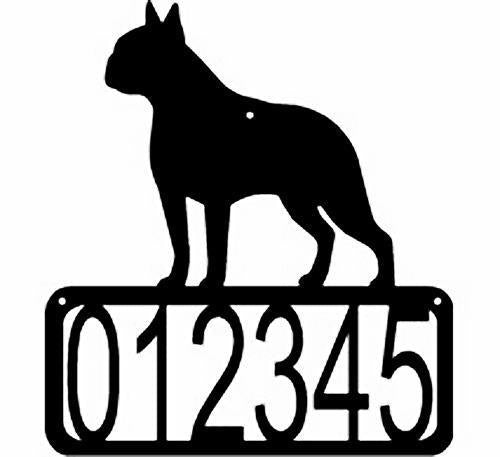 Boston Terrier  Dog House Address Sign - The Metal Peddler Address Signs address sign, Boston Terrier, breed, Breed B, Dog, House sign, Personalized Signs, personalizetext, porch