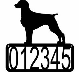 Brittany Terrier  Dog House Address Sign - The Metal Peddler Address Signs address sign, breed, Breed B, Brittany Terrier, Dog, House sign, Personalized Signs, personalizetext, porch