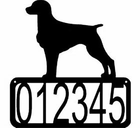 Brittany Terrier Dog House Address Sign - The Metal Peddler Address Signs address sign, breed, Breed B, Brittany Terrier, Dog, House sign, Personalized Signs, personalizetext, porch