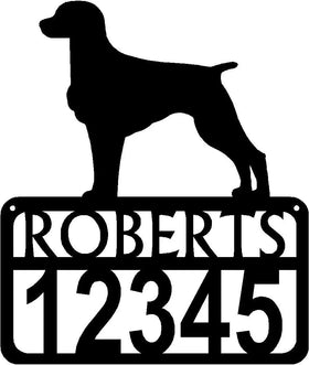 Personalized Dog Sign with Name & house numbers: Brittany Terrier - The Metal Peddler Welcome Signs Address Sign, breed, Brittany Terrier, Dog, House sign, Personalized Signs, personalizetext, porch