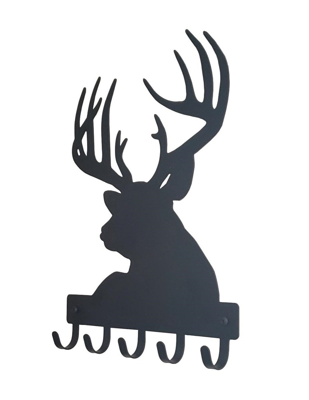 Buck Head with Antlers - Key Rack - The Metal Peddler Key Rack antlers, buck, deer, key rack, wildlife