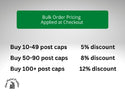 Bulk pricing for fence post caps will be applied at checkout. 