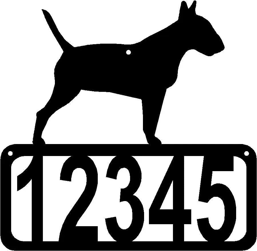 Bull Terrier Dog House Address Sign | The Metal Peddler