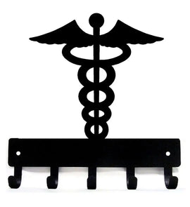 Caduceus Staff of Hermes Medic Key Hanger - The Metal Peddler Key Rack key rack, military, occupations, trades