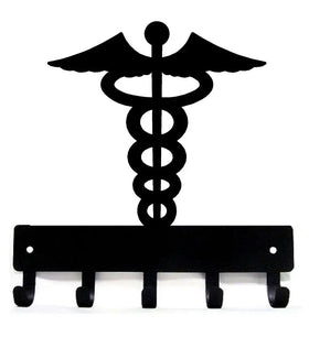 Caduceus Staff of Hermes Medic Key Hanger - The Metal Peddler Key Rack key rack, military, occupations, trades