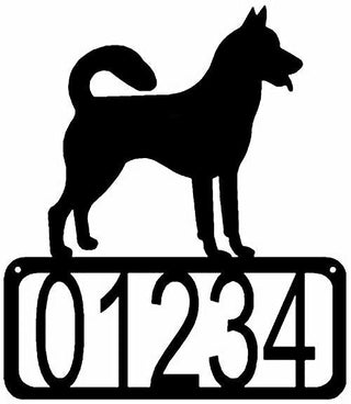 Canaan Dog Dog House Address Sign - The Metal Peddler Address Signs address sign, breed, Canaan Dog, Dog, House sign, Personalized Signs, personalizetext, porch