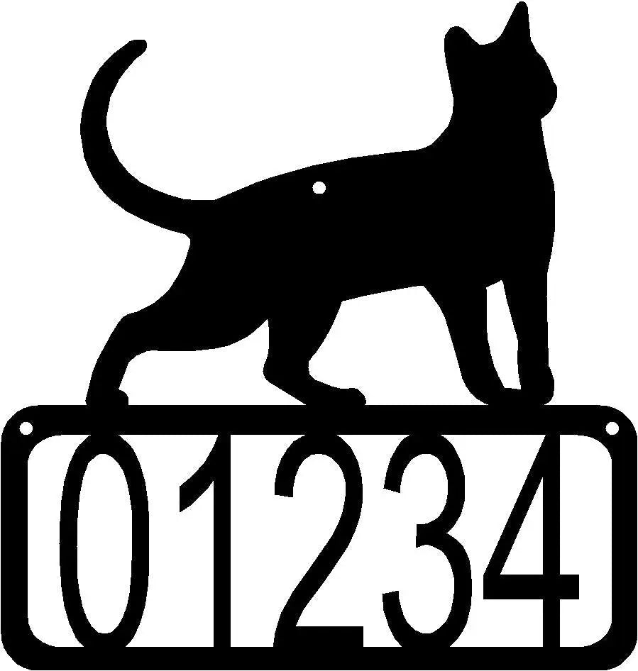 Cat #17 House Address Sign | The Metal Peddler