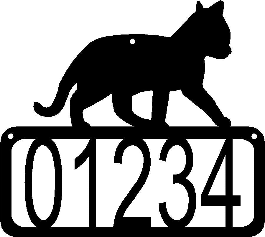 Cat #12 House Address Sign - The Metal Peddler Address Signs Address sign, cat, House sign, Personalized Signs, personalizetext, porch