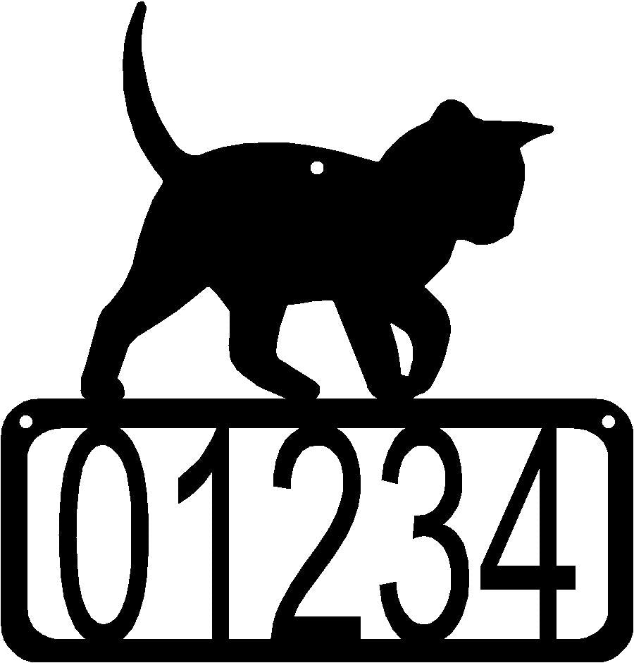 Cat #14 House Address Sign - The Metal Peddler Address Signs Address sign, cat, House sign, Personalized Signs, personalizetext, porch