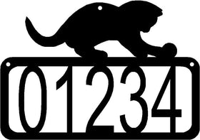 Cat #01 House Address Sign - The Metal Peddler Address Signs Address sign, cat, House sign, Personalized Signs, personalizetext, porch