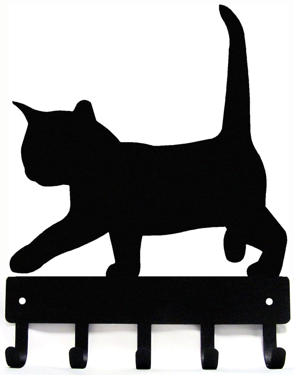 Cat #02 Key Rack with 5 hooks - The Metal Peddler Key Rack Cat, key rack