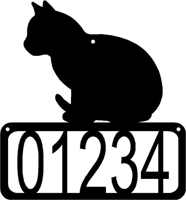 Cat #07 House Address Sign - The Metal Peddler Address Signs Address sign, cat, House sign, Personalized Signs, personalizetext, porch