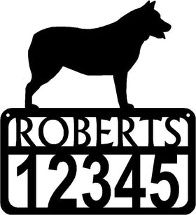 Personalized Dog Sign with Name & house numbers: Australian Cattle Dog - The Metal Peddler Welcome Signs Address Sign, Australian Cattle Dog, Blue Heeler, breed, Cattle Dog, Dog, House sign, Personalized Signs, personalizetext, porch