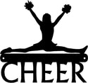 Cheerleader in a Split - Sport Signs & Silhouettes Wall Art - The Metal Peddler  cheer, cheerleader, cheerleading, silhouettes, sports, wall art