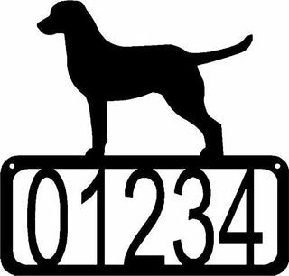 Chesapeake Bay Retriever Dog House Address Sign - The Metal Peddler Address Signs address sign, breed, Chesapeake Bay Retriever, Dog, House sign, Personalized Signs, personalizetext, porch