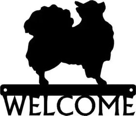 Chihuahua Long Haired Dog Welcome Sign - The Metal Peddler Welcome Signs breed, Breed C, Chihuahua Long Haired, Dog, porch, Welcome sign