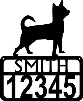 Personalized Dog Sign with Name & house numbers: Chihuahua - The Metal Peddler Welcome Signs Address Sign, breed, Chihuahua, Dog, House sign, Personalized Signs, personalizetext, porch