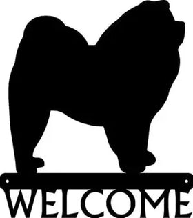 Chow Chow Dog Welcome Sign - The Metal Peddler Welcome Signs breed, Breed C, Chow Chow, Dog, porch, Welcome sign