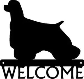 Cocker Spaniel Dog Welcome Sign - The Metal Peddler Welcome Signs breed, Breed C, Cocker Spaniel, Dog, porch, Welcome sign