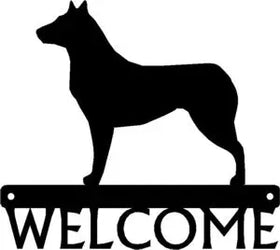 Collie Smooth Coat Dog Welcome Sign - The Metal Peddler Welcome Signs breed, Breed C, Collie Smooth Coat, Dog, porch, Welcome sign