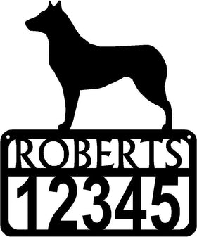 Personalized Dog Sign with Name & house numbers: Smooth Collie - The Metal Peddler Welcome Signs Address Sign, Dog, House sign, Personalized Signs, personalizetext, porch, Smooth Collie