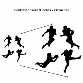 Football Player Sport Silhouettes Wall Art - Singles or Sets - The Metal Peddler Decorative Plaques dad sport, football, footballer, not-Dog, silhouettes, sports, wall art