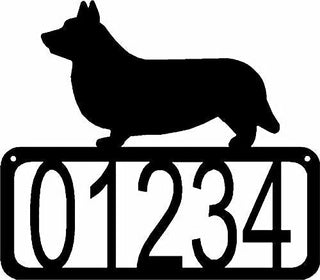 Cardigan Welsh Corgi Dog House Address Sign - The Metal Peddler Address Signs address sign, breed, Cardigan, Corgi, Dog, House sign, Personalized Signs, personalizetext, porch