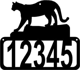 Cougar House Address Sign - The Metal Peddler Address Signs Address sign, Cat, Cougar, House sign, mountain lion, Personalized Signs, personalizetext, porch