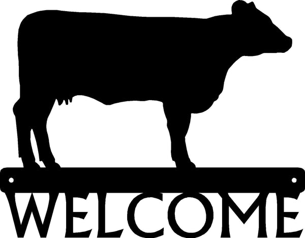 Cow #01 Welcome Sign - The Metal Peddler Welcome Signs cattle, cow, farm, porch, ranch, welcome sign