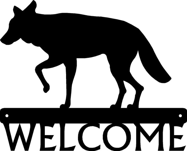 Coyote Welcome Sign - The Metal Peddler Welcome Signs Coyote, porch, Welcome sign