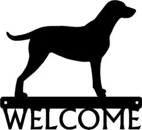 Curly Coated Retriever Dog Welcome Sign - The Metal Peddler Welcome Signs breed, Breed C, Curly Coated Retriever, Dog, porch, Welcome sign