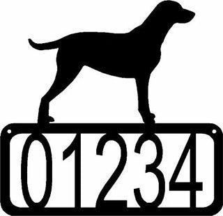 Curly Coated Retriever Dog House Address Sign - The Metal Peddler Address Signs address sign, breed, Breed C, Curly Coated Retriever, Dog, House sign, Personalized Signs, personalizetext, porch