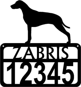 Personalized Dog Sign with Name & house numbers: Dalmatian - The Metal Peddler Welcome Signs Address Sign, breed, Dalmatian, Dog, House sign, Personalized Signs, personalizetext, porch