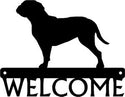 Doque de Bordeaux Dog Welcome Sign - The Metal Peddler Welcome Signs breed, Dog, Doque de Bordeaux, porch, welcome sign