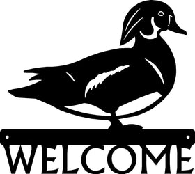 Wood Duck Bird Welcome Sign - The Metal Peddler bird, duck, porch, waterfowl, Welcome sign, Wood Duck