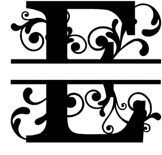 Vine Monogram Letter E with Your Name - The Metal Peddler Monogram letter, monogram, Name plaque, Personalized Signs, personalizetext, porch, vine