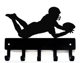 Football Catcher Key Rack - The Metal Peddler Key Rack Football, key rack, medal hanger, sport hooks, sports